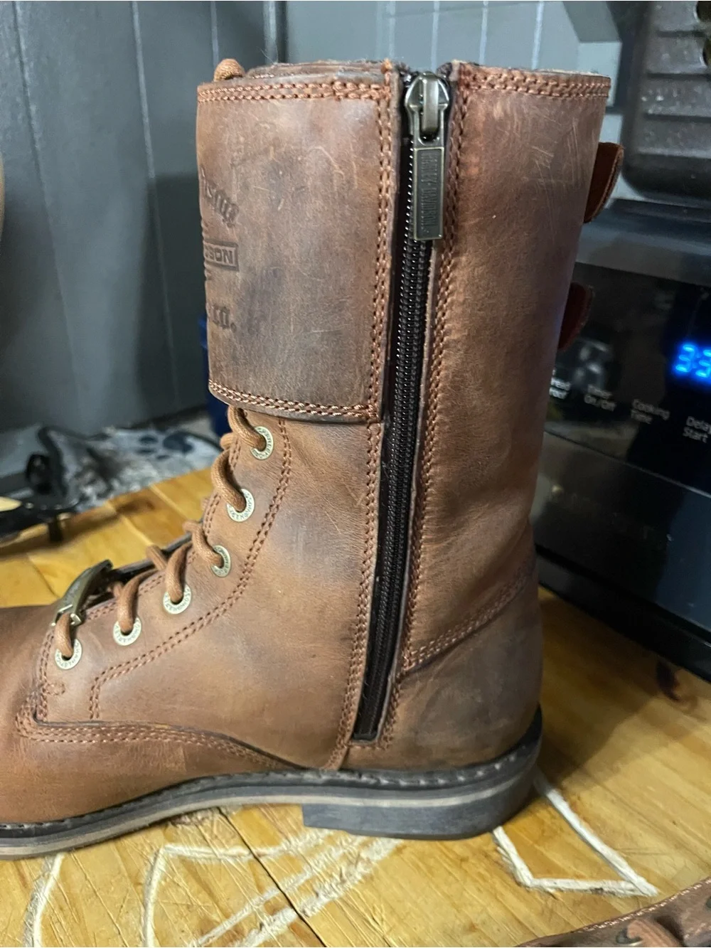 Harley-Davidson Distressed Leather Boots, Men’s Size 11.5